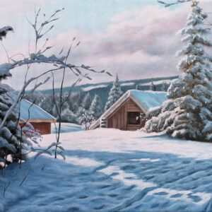 "Zimski dan"- motiv: P.M.Monsted